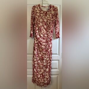 Quarter length floral print dress